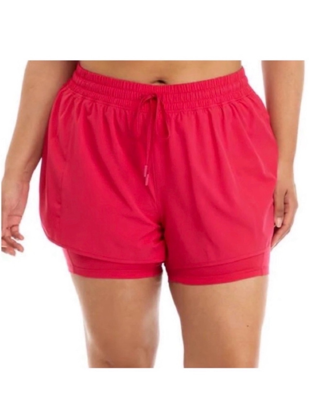 Yogalicious Pink Lightstreme Full Court 2 in 1 Shorts Women's Size XL Athletic